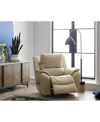 Karuse Leather Power Recliner with Power Headrest and USB Power Outlet