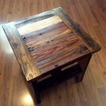 Reclaimed wood end table or small square