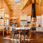 Evergreen Log Home Kitchen Renovation rustic-kitchen