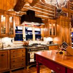 Evergreen Log Home Rustic Kitchen, Denver