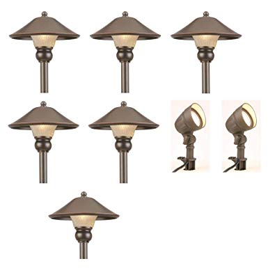 Amazon.com: Low-Voltage LED Bronze Outdoor Light Kit (8-Pack): Clothing