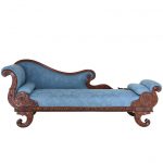 19th Century Empire Recamier or Fainting Couch in Mahogany with Upholstery  at 1stdibs
