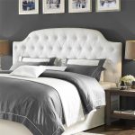 Dorel Living Lyric White King Button Tufted Faux Leather Headboard-FA6126K  - The Home Depot