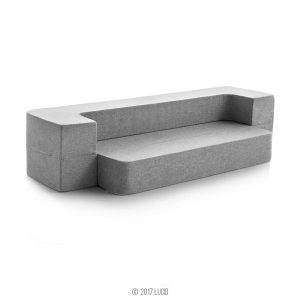 Traveller Location: LUCID 8 Inch Convertible Foam Sofa and Foldable Play  Mat-Durable Fashion Cover, Twin, Grey: Kitchen & Dining