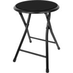 Folding Stool u2013 Heavy Duty 18-Inch Collapsible Padded Round Stool