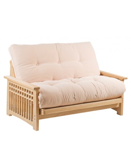 Akino Oak 2 Seat Futon Sofa Bed