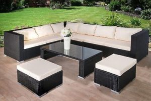 8 Seater Large Corner Sofa Rattan Garden Furniture Set