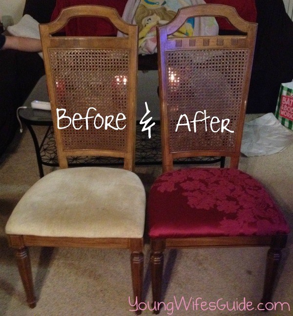 Before and After-Recover Old Chairs
