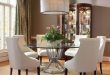 Round glass dining room table sets