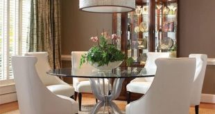 Round glass dining room table sets