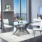 Your bookmark products. Modrest Crawford Modern Rectangular Glass Dining  Table