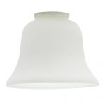 Design Classics Lighting Satin White Bell Glass Shade - 2-1/4-Inch
