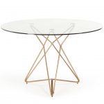 rose gold glass table