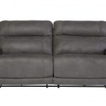 Traveller Location: Ashley Furniture Austere Faux Leather Reclining Sofa in Gray:  Kitchen & Dining