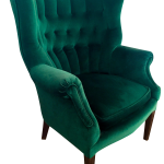 Vintage Emerald Green Armchair For Sale