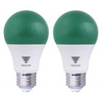 TriGlow Green LED A19 Light Bulb, 9W (60W Equivalent) Green Light