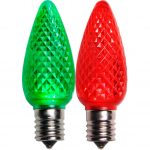 C9 Color Change Red-Green LED Christmas Light Bulbs