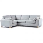 Robyn Fabric Corner Sofa Left Hand in Light Grey