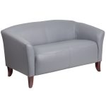 Shop Allison Contemporary Grey Leather Loveseat - On Sale - Free Shipping  Today - Overstock - 15640399