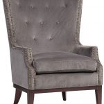 Lillian Gray Velvet Tufted Occasional Chair