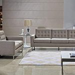 Amazon.com: Angela Grey Fabric Modern Sofa and Loveseat Set (Gray