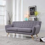 Amazon.com: Mid-Century Modern Linen Fabric Sofa, Loveseat in Colors
