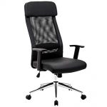 KADIRYA Extra High Back Mesh Office Chair Computer Desk Task Chair with  Padded Leather Removeable Headrest