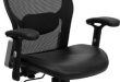 High Back Super Mesh Office Chair with Black Italian Leather Seat [LF-W42B-