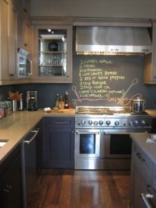 chalkboard backsplash | Creative and Inexpensive Backsplash Ideas