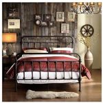Wrought Iron Bed Frame Dark Bronze Metal Queen Size Free Shipping USA  Vintage Look Shabby Chic