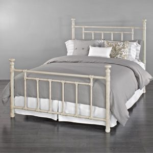 Blake Iron Bed by Wesley Allen - Rustic Ivory Finish