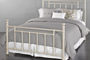 Blake Iron Bed by Wesley Allen - Rustic Ivory Finish