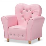 Baxton Studio Mabel Pink Faux Leather Kids Armchair-151-9243-HD - The Home  Depot