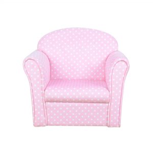 Kids Pink Polka Dot Armchair