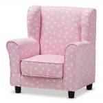 Selina Pink and White Heart Patterned Fabric Kids Armchair