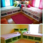 DIY Twin Corner Bed Storage Bed with Corner Unit Instructions-DIY Kids Bunk  Bed Free Plans #Furniture, #Woodworking