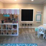 Playroom Ideas. Kids cafe. Kids kitchen play area. Kids art area. Chalkboard