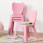 Crea Pink Plastic Stacking Kids Chair (Set of 4)