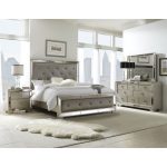 Celine 6-piece Mirrored and Upholstered Tufted King Bedroom Set