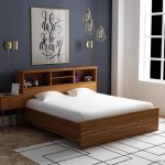 Buy Kimura King Size Bed in Teak Finish by Mintwud Online - Modern