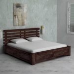 Buy Stigen Solid Wood King Size Bed with Box Storage in Provincial