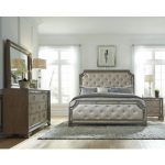Mariah King-size Bed Frame (King Bed), Beige