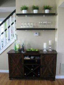 Kitchen buffet idea but in a different color Bar In Dining Room, Beige  Dining Room