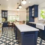Blue kitchen color image