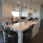 White Shaker Waypoint Cabinets Designed by: Nathan Hoffman… Kitchen Island  Dining Table, Kitchen