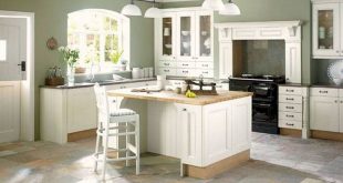 Decoration, Minimalist Room Sage Green Paint Colors For Kitchens With White  Cabinets And Island With Butcher Block Countertop And Travertine…