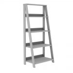 Walker Edison Furniture Company 55 in. Wood Ladder Bookshelf -  Grey-HDS55LDGY - The Home Depot