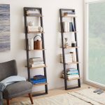 Ladder Bookshelf - Narrow (White/Espresso)
