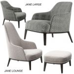 Poliform Jane Lounge and Large armchairs 3D model