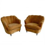 Pair of Large Armchairs Attributed to Guglielmo Ulrich, 1950 For Sale